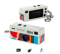 G6 Thumb Camera, Retro Keychain Action Camera Video with 32g Storage Card & USB Card Reader &Type-C Adapter (G)