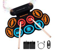 G7 Electronic Drum Set 9 Pads, Roll-up Drum Practice Pad(Colours)