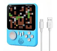 G7 Retro Handheld Game Console, Portable Gaming Device with USB Cable, Blue Color, Classic Arcade Style Display, Built-in Games