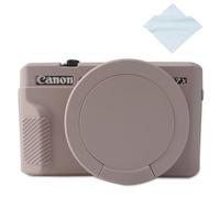 G7 X Mark II G7 X Removable Lens Cover Silicone Cover Rubber Soft Camera Case Cover for Canon PowerShot G7x ii G7x (Lightgrey)