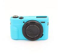 G7 X Mark III Case, Zakao Soft Silicone Bag Lightweight Slim Skin Rubber Protective Digital Camera Case Cover for Canon PowerShot G7 X Mark II/Mark III (Blue)