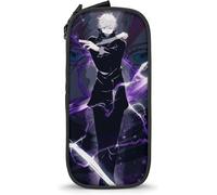 g7110 Jujutsu Kaisen Gojo Satoru Anime Large-Capacity Pencil case, Stationery Bag, Multi-Function Stationery Box, Suitable for Young Men and Women-Bla