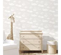 G78357 - Tiny Tots 2 Cloud Greige Galerie Wallpaper
