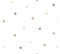 G78366 - Tiny Tots 2 Dots Blue Beige Galerie Wallpaper