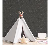 G78407 - Tiny Tots 2 Glittery Stars Black Glitter Galerie Wallpaper