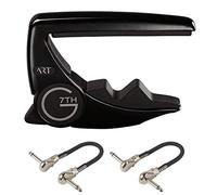G7th Performance 3 ART Capo - 6 String, Satin Black - Bundled with 2 MXR Patch Cables