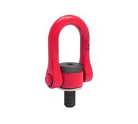 G80 Alloy Steel 360 Degree Rotation Hoist Ring, High Strength Universal Swivel Lifting Point, U Shaped Bolt Lugs, Red, 1pcs(M18*40)