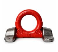 G80 Weld-On Lifting Point, Forged Alloy Steel Lifting Eye with Double Weld-On Pads for Tractor Bucket, Excavator, Forklift and Tow Truck Crane Rigging(4T/8000LBS)