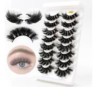 G880-G889 Reusable Russian Fake D Curl(8 Pairs),Fluffy-3D Effect,Naturally Thick,G887