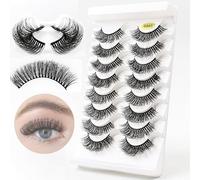 G880-G889 Reusable Russian Fake D Curl(8 Pairs),Fluffy-3D Effect,Naturally Thick,G887