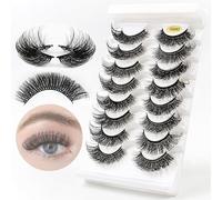 G880-G889 Reusable Russian Fake D Curl(8 Pairs),Fluffy-3D Effect,Naturally Thick,G887
