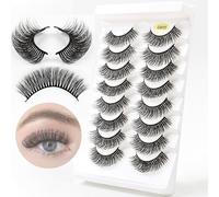 G880-G889 Reusable Russian Fake D Curl(8 Pairs),Fluffy-3D Effect,Naturally Thick,G887