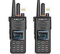 G8plus PoC & UHF Analogue Radios - Nationwide Coverage Unlimited Range - Built-in 1-Year SIM Data Plan, Repeater-Compatible Push-to-Talk Communication (Black)