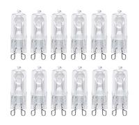 G9 40W Clear Halogen Capsule Bulbs Dimmable,220-240V, Warm White 2700K, 580 Lumen, Up to 3000 Hours Life, 12 Pack, by Fancibuy