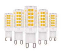 G9 Dimmable LED Bulb 6W Warm White 3000K 60W Halogen Bulb Replacement, 220V - 240V, 5-Pack