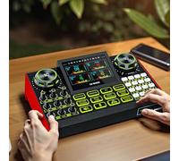 G9 DJ & Podcast Equipment Live Sound Card for Streaming，Audio Interface DJ Mixer Sound Card/Board Condenser Microphone for Tiktok Gaming Video Content Creator Kit.