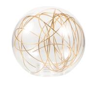 G9 Globe Glass Lamp Shade Round Pendant Light Cover | Heat Resistant Replacement Shade, Aluminum Wire Detail, Modern Interiors, Evenly Diffused Illumination