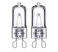 G9 Halogen Oven Bulb 40W 230V 300℃ Heat Tolerant for Neff/AEG/Zanussi/Bosch/Oven Light Bulb 2 Pack [Energy Class G]