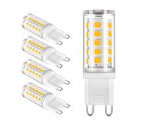 G9 LED Bulb 3W Equivalent To 30W Halogen Bulbs, 360Lm, Dimmable, No Flicker, Energy Saving LED Light Bulbs, 360° Beam Angle for Chandelier Home Lighting, 5 Pack,Warm White 3000K