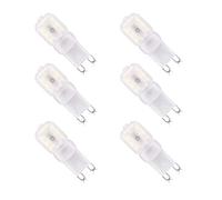 G9 LED bulb, dimmable 3W, equivalent to 18W 20W 30W halogen bulb, G9 LED bulb cool white 6000K, G9 frosted capsule bulb, G9 socket LED lamp, no flicker, 300LM, AC 220-240V, 6 packs [Energy Class A ++]