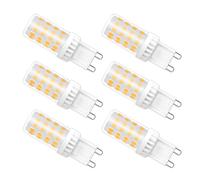 G9 LED Bulbs, 5W, Natural White 4000K, 450LM, Equivalent to 50W Halogen, No Flicker, Non-dimmable, Energy Saving Bulb for Chandelier Home Lighting Decor, 6 Pack