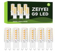 G9 LED Bulbs, 6-Pack, 4W (40-50W Halogen Equivalent), 3000K Warm White, Non-Dimmable - Ideal for Chandeliers, Ceiling Fans, Wall Sconces, Home and Office Lighting.