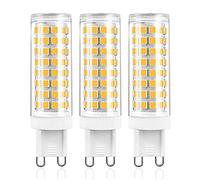 G9 LED Bulbs Dimmable, 10W (100W Halogen Equivalent) Bipin Base, 220-240V 1200 Lumen, 360° Beam Angle for Chandelier, 3 Pack (3000K Warm White)