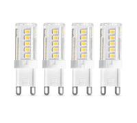 G9 LED Bulbs Warm White 3000K 3W/5W/6W Halogen Replacement Bulb High Brightness No Flicker CRI>80 for Bedroom Living Room Kitchen Hallway Non Dimmable 4 Pack(3W)