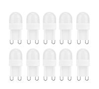 G9 LED Light Bulb, Dimmable Warm Light Bi Pin Replacement Lighting for Chandeliers Ceiling Fans Ceramic PC 1.5W 150LM 4 x 1.5 cm 50000H 10 Pack