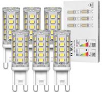 G9 LED Light Bulbs 4W Cool White 6500K No Flicker 40W Halogen Eqv 6 Pack