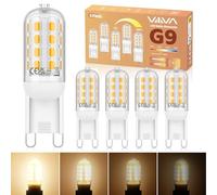 G9 LED Light Bulbs Dimmable 5W - 5Pcs, Warm White 3000K, 500LM, Equivalent to 45W G9 Halogen Bulb, Energy Saving Bulb, CRI>80, 360° Beam Angle, No Flicker, for Home Lighting, Crystal Chandelier