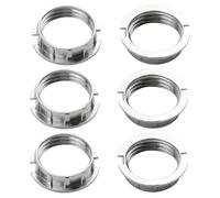 G9 Light Socket Rings 6Pcs for 3/4inch M20 Diameter Table Floor Lamp Zinc Alloy Silver Converter Lamp Shade Retainer Reducer Ring Replacement Lightbulb Cover Base Holder Adapter for Lights Fixture