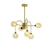 G9 Modern Elegant Chandelier Semi Flush Mount Ceiling Light Mid Centuryd Industrial Light Compatible with Kitchen Living Room Dining Room Restaurant,Transparent Double Layer-10/Transparent Aluminum Wi