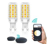 G9 Smart WiFi Light Bulb 4W Alexa LED Bulbs Dimmable 2700K to 6500K Bulb Compatible with Alexa and Google Home, Voice Control, No Hub Required, “Smart Life” APP, WiFi Smart G9, 2er Pack