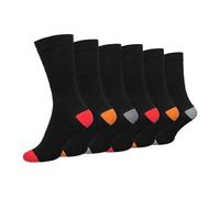 GA COMMUNICATIONS 3,6 & 12 Pairs Of Ladies Non Elastic Loose Top Diabetic Socks, Breathable Plain Rainbow Striped Floral Patterned Multipack Cotton Rich Socks UK Size 4-7 (6 Pairs Design H)