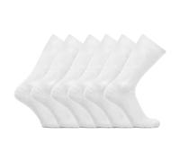 GA COMMUNICATIONS 3,6 & 12 Pairs Of Ladies Non Elastic Loose Top Diabetic Socks, Breathable Plain Rainbow Striped Floral Patterned Multipack Cotton Rich Socks UK Size 4-7 (White, 6 Pairs)