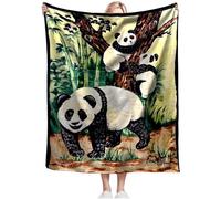 GA COMMUNICATIONS®Animal Print Fleece All-IN-One Soft Warm Faux Fur Blanket, Hard Back Case Cover for Single/Double/King Size Bed, Zebra pattern, (King Panda)