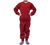 GA COMMUNICATIONS Boys Kids Kids PE Fleece Tracksuits | Tracksuit Set Plain Sweat Shirts Jogging bottoms Sweatpants | Sports Activewear Set Girls Boys Children Age 2-14 Years (Maroon 11-12 Years)