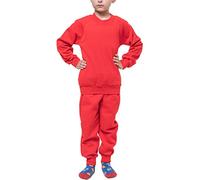 GA COMMUNICATIONS Boys Kids Kids PE Fleece Tracksuits | Tracksuit Set Plain Sweat Shirts Jogging bottoms Sweatpants | Sports Activewear Set Girls Boys Children Age 2-14 Years (Red 9-10 Years)