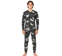 GA COMMUNICATIONS Camouflage Onesie Teens 14-18 Years - Kids Army Camo Base Layer Suit - Youth Full Body Jumpsuit for Outdoor, Hunting, Airsoft, Paintball & Fancy Dress (Snow Camo, 16-17 Years)