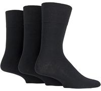 GA COMMUNICATIONS Diabetic Socks For Women Wide Honey Comb top soft cuff Ankle Oedema friendly Non-Elastic Grip for Swollen feet Leg Non-Binding Circulatory Neuropathy Socks 4-8s (Black, 3)