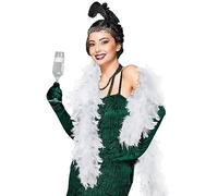 GA COMMUNICATIONS Feather Boa, Fluffy Feather Boa Fancy Dress For Womens, Feather Boas Wedding Parties Burlesque Dance Showgirl Hen Night, Halloween Christmas (White)