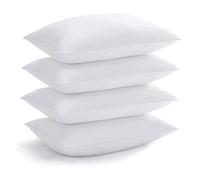 GA COMMUNICATIONS Firm Pillows Pack Of 4, Hotel Quality Side Sleeper Pillow For Neck & Shoulder Pain Relief - Extra Filled Bounce Back Pillows, Supportive And Hypoallergenic Bed Pillows (White)