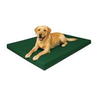 GA COMMUNICATIONS Foam Filled - Waterproof Dog Bed Heavy Duty Chew Resistant Mattress, Outdoor Crate Cage Super Soft Hardwearing Puppy Pet Comfy Zipped Cushion Tough Puppy Pet Bed Mattresses, Green