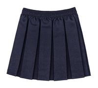 GA COMMUNICATIONS Girls Kids School Uniform Box Pleated Elasticated Waist Skirt Age 2-18 Years[Navy,2-3 Year]