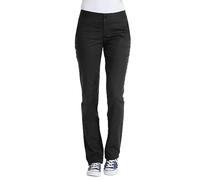 GA COMMUNICATIONS Girls School Uniform Trousers, Back to School Slim Fit Trouser, Kids Uniform Pants Half Elasticated Waist Pull Up Bottoms [Black, 15-16]