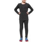 GA COMMUNICATIONS KIDS THERMAL WINTER WARM UNDERWEAR FULL SET LONG JOHN BOTTOM AND LONG SLEEVE TOP[Charcoal Grey,5-6]