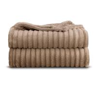GA COMMUNICATIONS Luxury Chunky Ribbed Throw Blanket, Warm Winter Soft Cozy Bed Throws For Sofas King Size Blanket Settee Couch Armchairs Blankets Throws (Mocha, 200 x 200cm)
