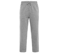 GA COMMUNICATIONS Men’s Exercise Jogging Sweat Pants Open Hem Lightweight Casual Drawstring Brushed Fleece Elasticated Waist Bottoms Gym Trousers (5XL, Grey)