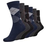 GA COMMUNICATIONS Mens Camouflage Socks, Casual Breathable Camo Print Rich Cotton Argyle Socks 3/6/12 Pairs Multipack Outdoor Sports Crew Sock Plain UK Size 6-11 (Argyle 6 Pairs)